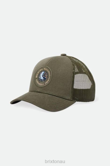 Accessories Olive Surplus Brixton 0FDH250 Men Rival Stamp Netplus MP Trucker Hat