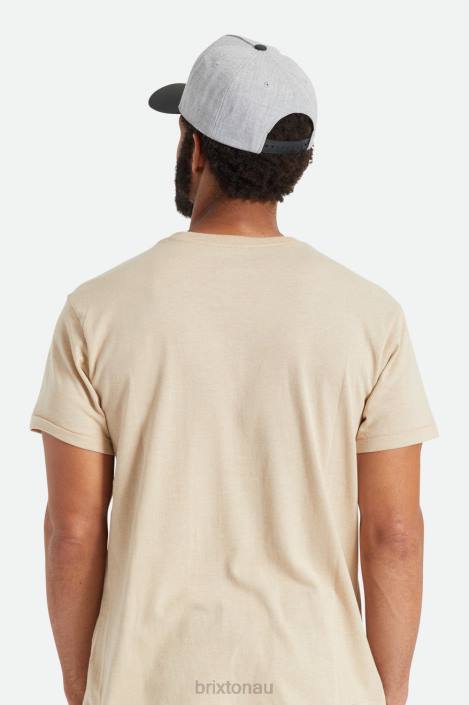 Accessories Heather Grey/Black Brixton 0FDH260 Men Crest C Netplus MP Snapback