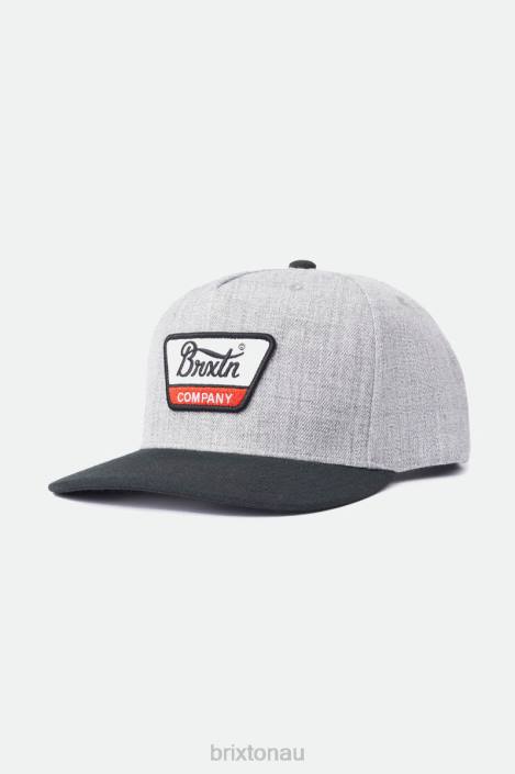 Accessories Heather Grey/Black Brixton 0FDH283 Men Linwood C Netplus MP Snapback