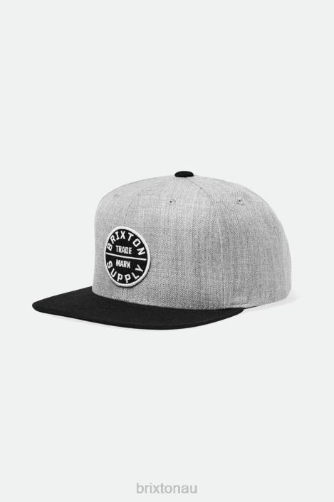 Accessories Light Heather Grey/Black Brixton 0FDH237 Men Oath III Snapback