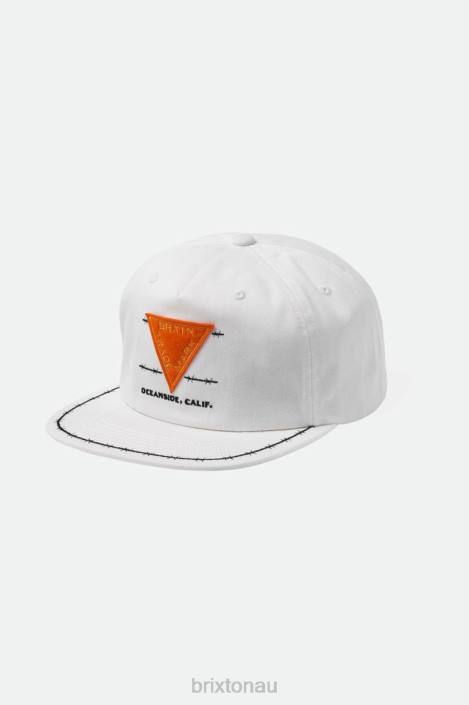 Accessories White Brixton 0FDH254 Men Barbed Wire MP Snapback