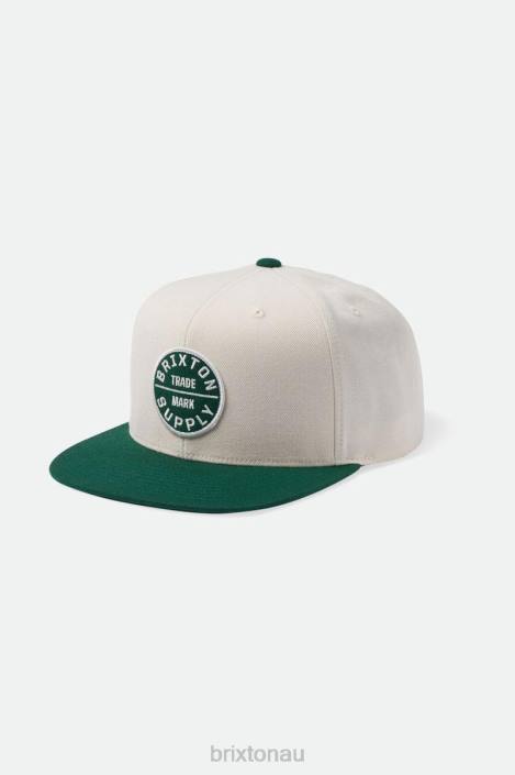 Accessories Whitecap/Kelly Green Brixton 0FDH239 Men Oath III Snapback