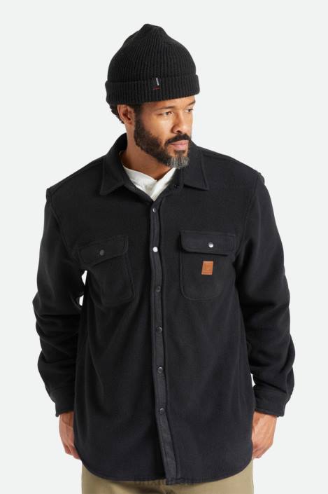 Apparel Black Brixton 0FDH21 Men Bowery L/S Arctic Stretch Fleece