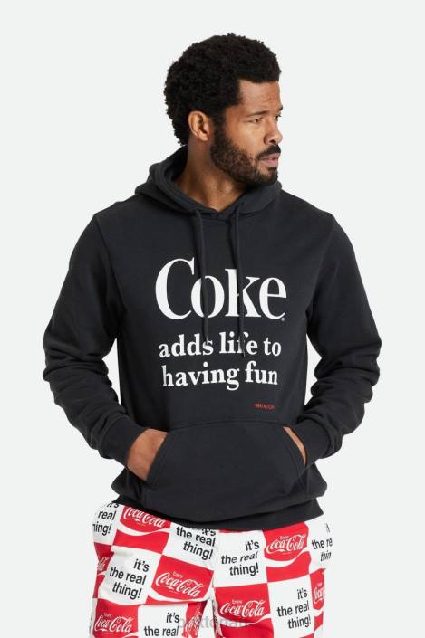 Apparel Black Brixton 0FDH140 Men Coca-Cola Having Fun Hood