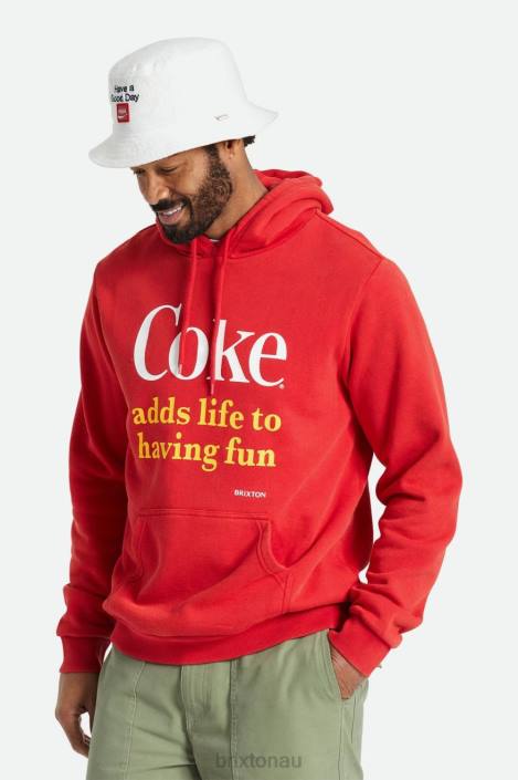Apparel Coke Red Brixton 0FDH141 Men Coca-Cola Having Fun Hood