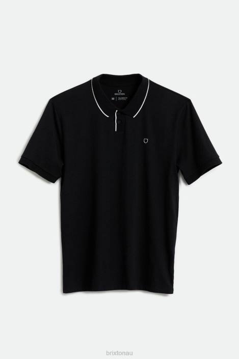 Apparel Black Brixton 0FDH123 Men Proper S/S Polo Knit