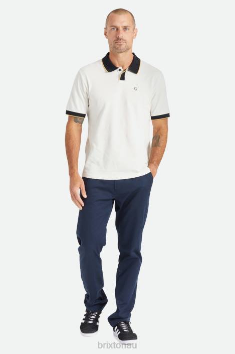 Apparel Off White/Black Brixton 0FDH122 Men Proper S/S Polo Knit