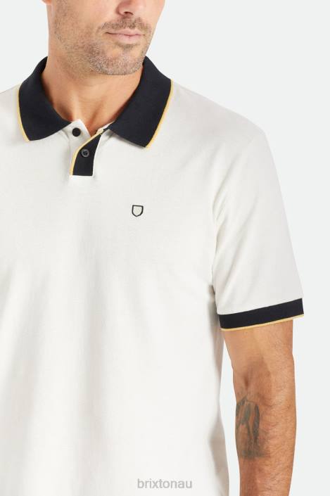 Apparel Off White/Black Brixton 0FDH122 Men Proper S/S Polo Knit