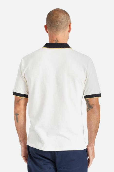 Apparel Off White/Black Brixton 0FDH122 Men Proper S/S Polo Knit