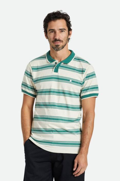 Apparel Whitecap/Spruce Brixton 0FDH124 Men Proper S/S Polo