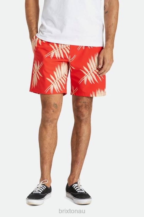 Apparel Aloha Red Brixton 0FDH153 Men Voyage Short 7''