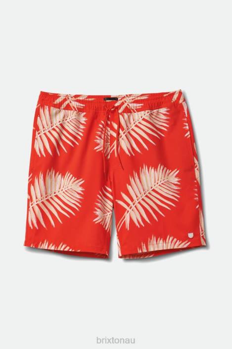 Apparel Aloha Red Brixton 0FDH153 Men Voyage Short 7\'\'