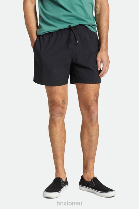Apparel Black Brixton 0FDH155 Men Voyage Hybrid Short 5''