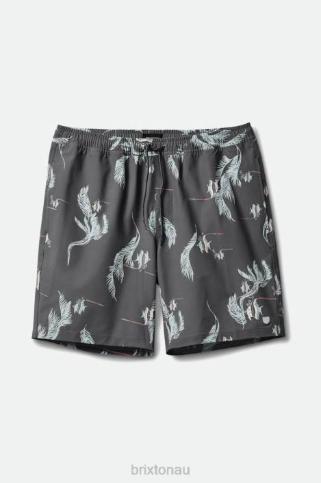 Apparel Charcoal/Seafoam Brixton 0FDH170 Men Voyage Short 5''