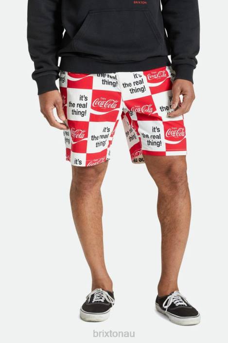 Apparel White Brixton 0FDH158 Men Coca-Cola Voyage Short 5''