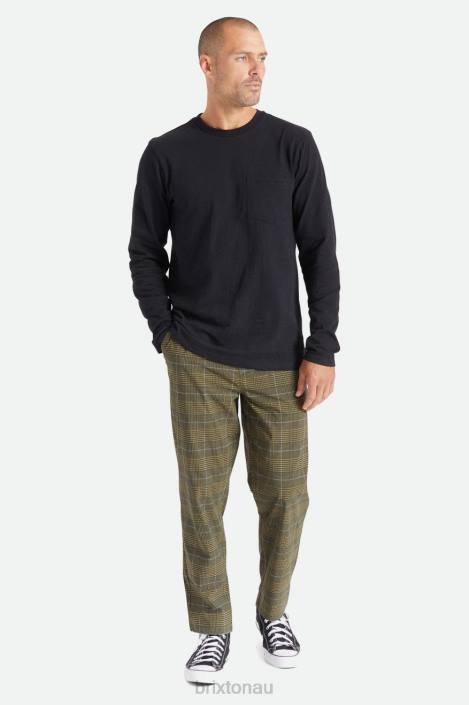 Apparel Black Brixton 0FDH101 Men Basic Slub L/S Pocket Tee