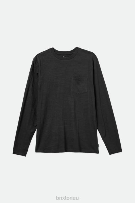 Apparel Black Brixton 0FDH101 Men Basic Slub L/S Pocket Tee