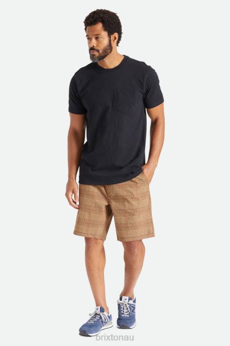 Apparel Black Brixton 0FDH105 Men Basic Slub S/S Pocket Tee