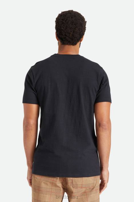 Apparel Black Brixton 0FDH105 Men Basic Slub S/S Pocket Tee