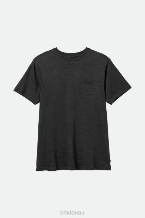 Apparel Black Brixton 0FDH105 Men Basic Slub S/S Pocket Tee