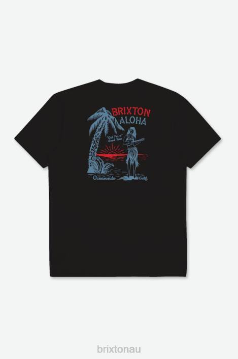 Apparel Black Brixton 0FDH117 Men Good Time S/S Tailored Tee