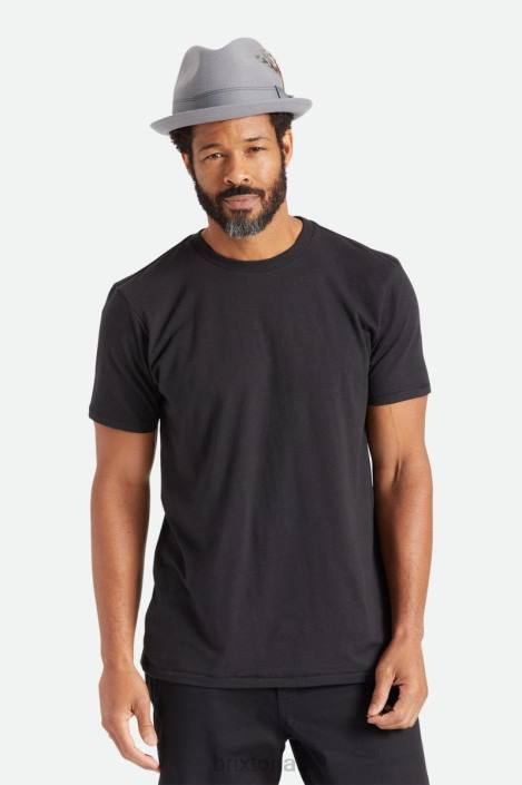 Apparel Black Brixton 0FDH51 Men Premium Cotton S/S Tailored Tee