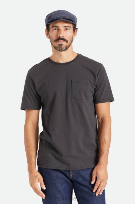 Apparel Black Brixton 0FDH66 Men Premium Cotton S/S Pocket Tee