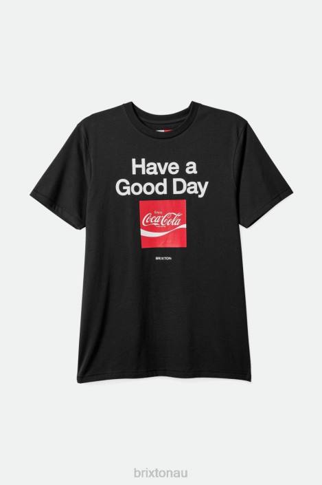 Apparel Black Brixton 0FDH77 Men Coca-Cola Good Day S/S Tailored Tee