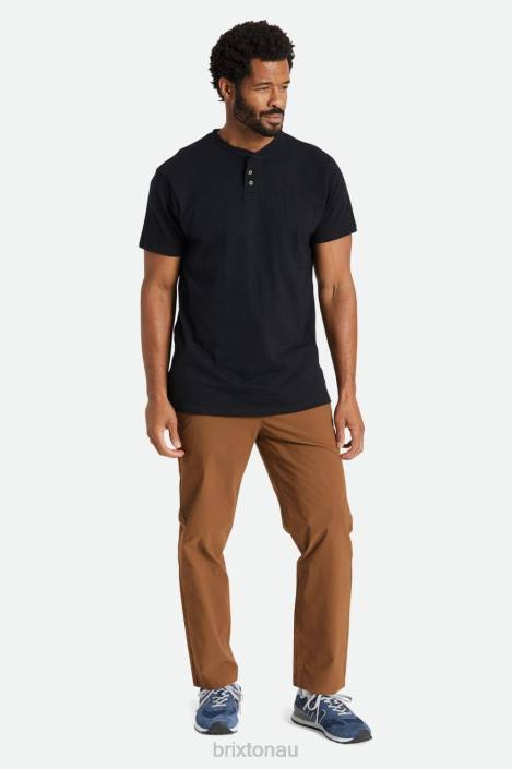 Apparel Black Brixton 0FDH93 Men Basic Slub S/S Henley Tee