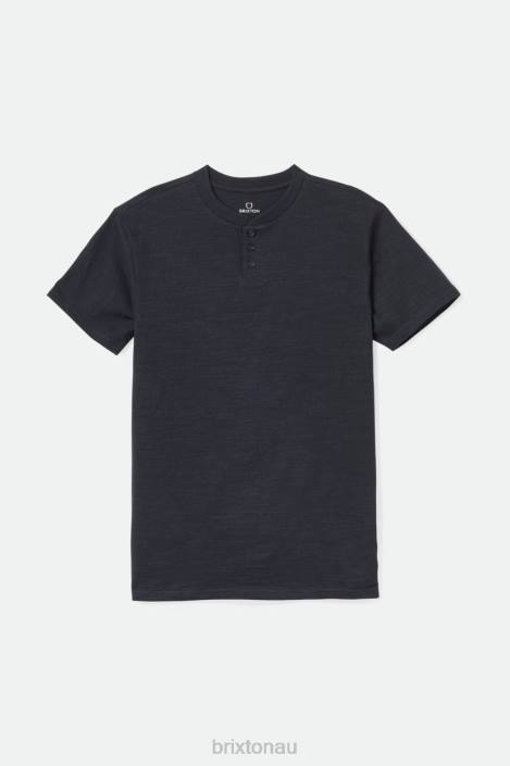 Apparel Black Brixton 0FDH93 Men Basic Slub S/S Henley Tee