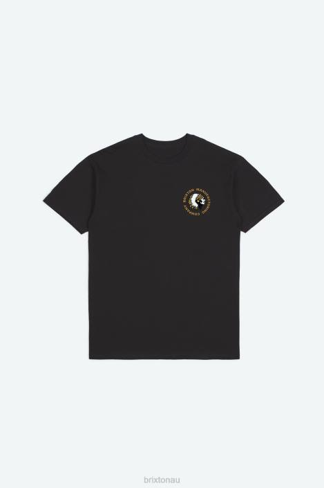 Apparel Black Garment Dye Brixton 0FDH80 Men Rival Stamp S/S Standard Tee