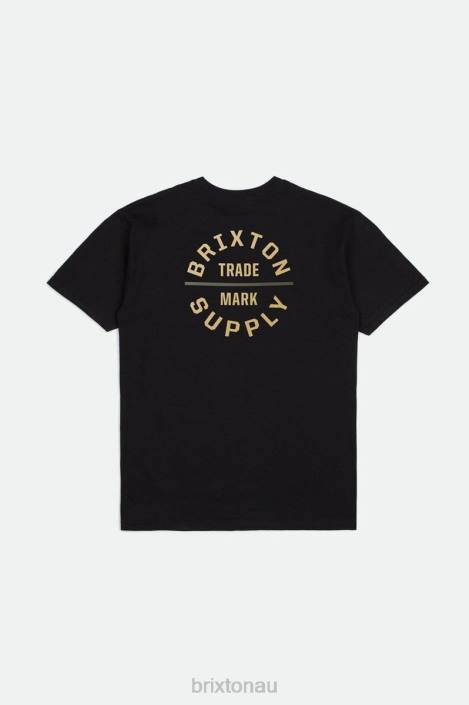 Apparel Black/Straw/Olive Surplus Brixton 0FDH29 Men Oath V S/S Standard Tee