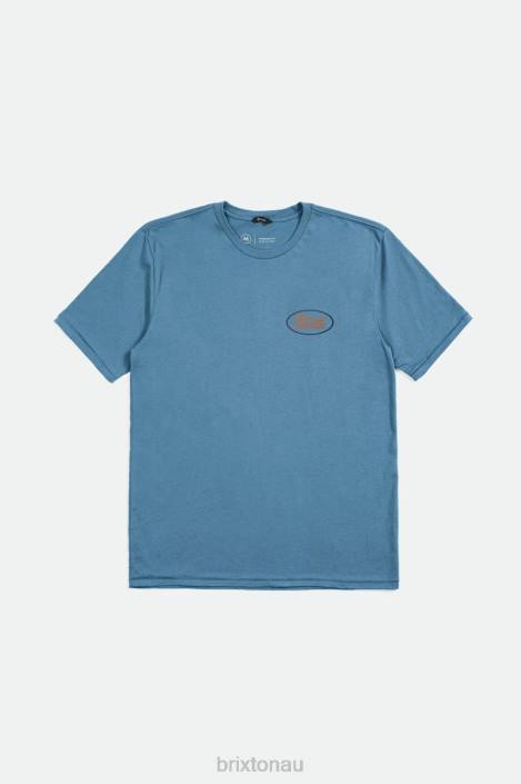 Apparel Blue Heaven/Washed Navy/Paradise Brixton 0FDH46 Men Parsons S/S Tailored Tee