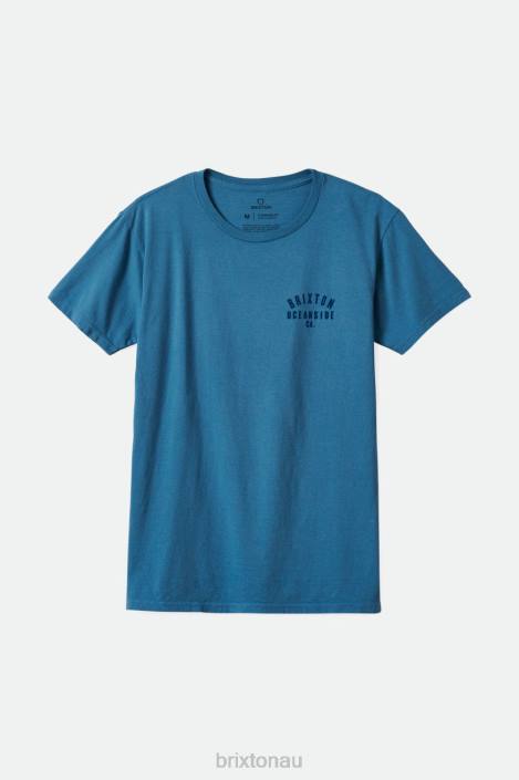 Apparel Cool Blue Garment Dye Brixton 0FDH40 Men Woodburn Oceanside S/S Standard Tee