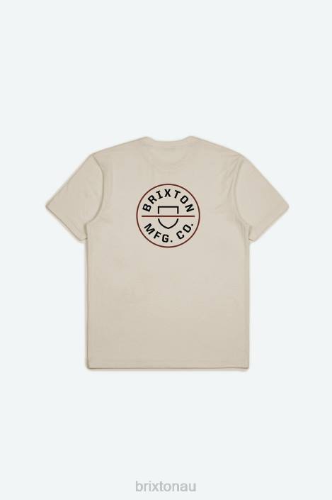 Apparel Cream Brixton 0FDH113 Men Crest II S/S Standard Tee