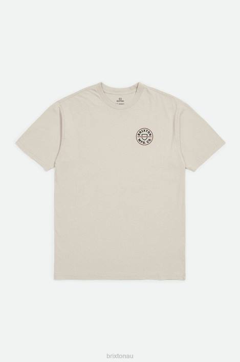 Apparel Cream Brixton 0FDH113 Men Crest II S/S Standard Tee
