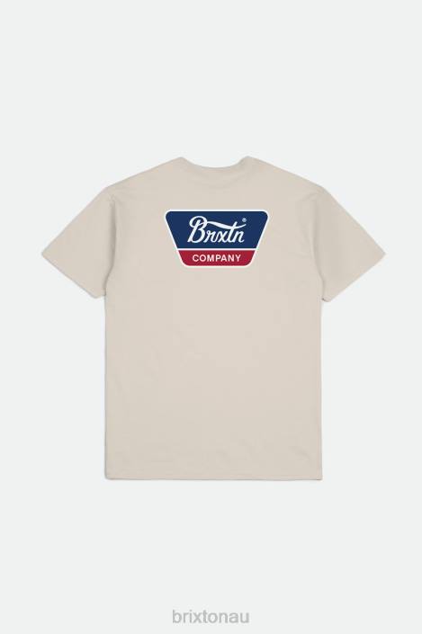 Apparel Cream Brixton 0FDH64 Men Linwood S/S Standard Tee