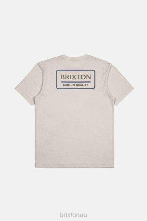 Apparel Cream/Pacific Blue/Olive Surplus Brixton 0FDH87 Men Palmer Proper S/S Standard Tee