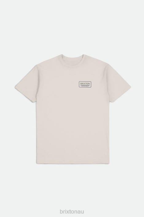 Apparel Cream/Pacific Blue/Olive Surplus Brixton 0FDH87 Men Palmer Proper S/S Standard Tee