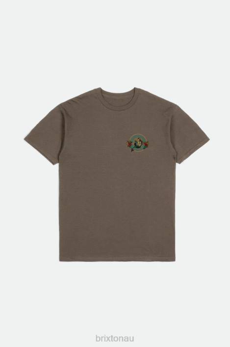 Apparel Dark Earth Worn Wash Brixton 0FDH38 Men Geneva S/S Standard Tee