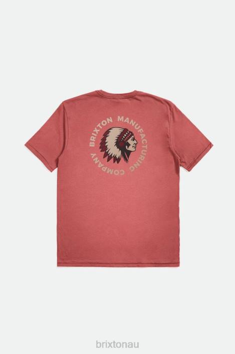 Apparel Dusty Cedar Garment Dye Brixton 0FDH79 Men Rival Stamp S/S Standard Tee