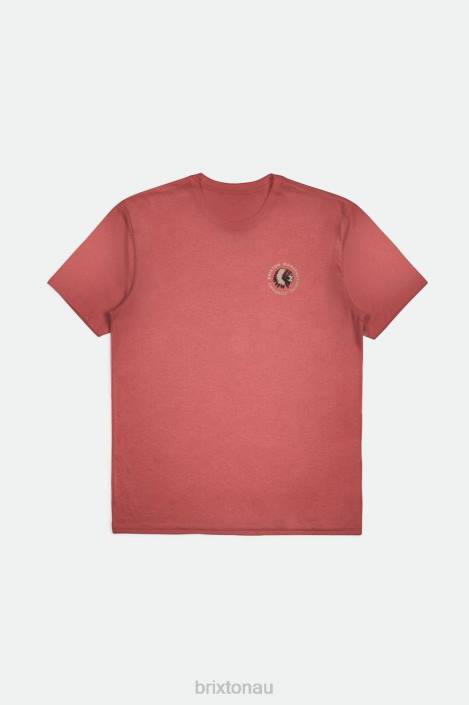Apparel Dusty Cedar Garment Dye Brixton 0FDH79 Men Rival Stamp S/S Standard Tee