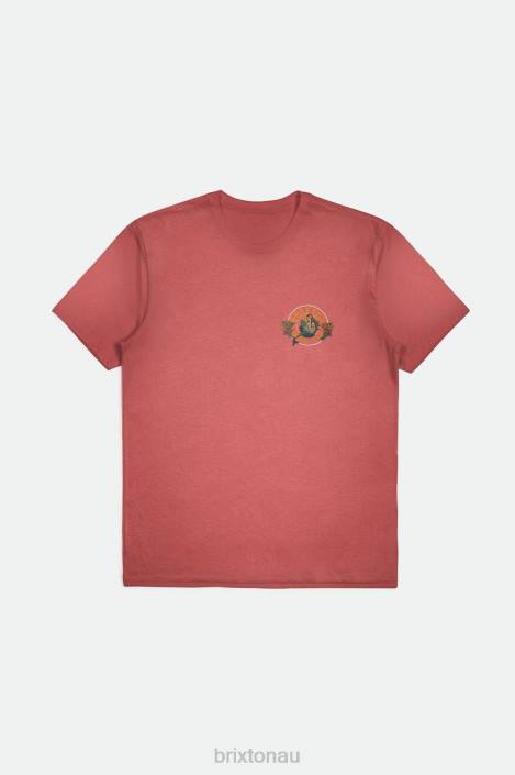 Apparel Dusty Cedar Worn Wash Brixton 0FDH37 Men Geneva S/S Standard Tee