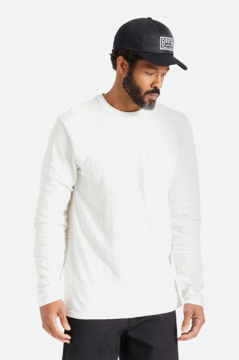 Apparel Off White Brixton 0FDH102 Men Basic Slub L/S Pocket Tee
