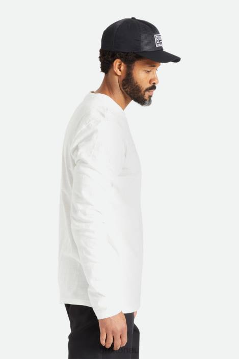 Apparel Off White Brixton 0FDH102 Men Basic Slub L/S Pocket Tee