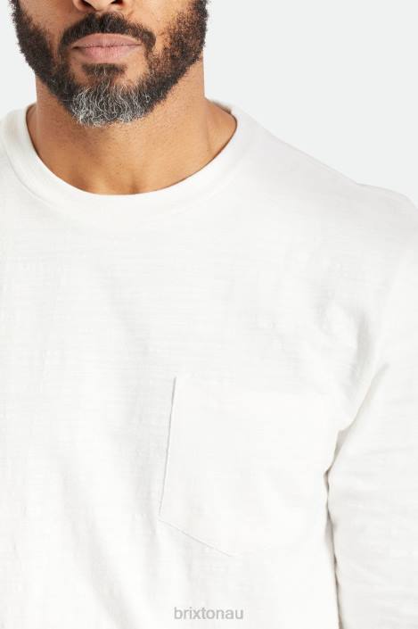 Apparel Off White Brixton 0FDH102 Men Basic Slub L/S Pocket Tee