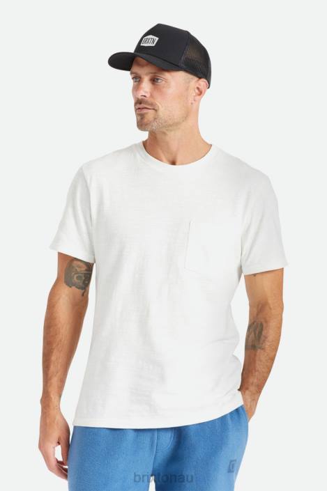 Apparel Off White Brixton 0FDH106 Men Basic Slub S/S Pocket Tee