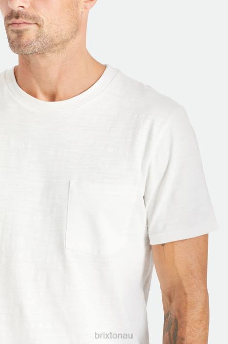 Apparel Off White Brixton 0FDH106 Men Basic Slub S/S Pocket Tee