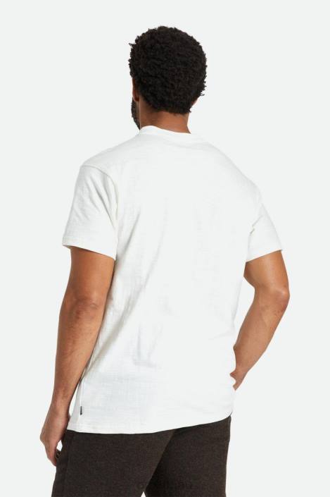 Apparel Off White Brixton 0FDH94 Men Basic Slub S/S Henley Tee