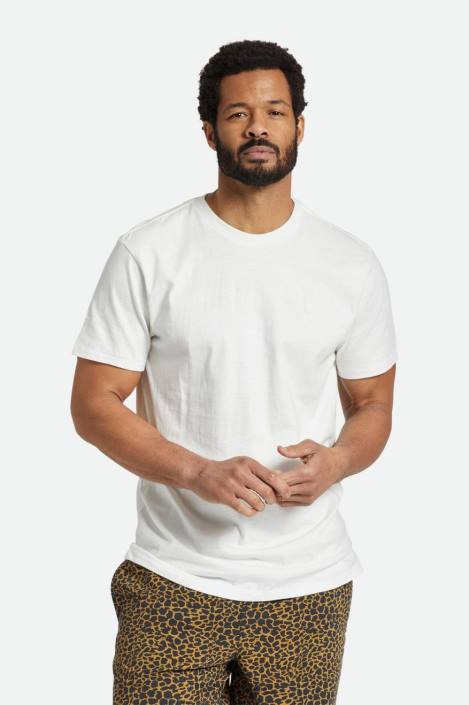 Apparel Off White Vintage Wash Brixton 0FDH96 Men Vintage Reserve S/S Tee